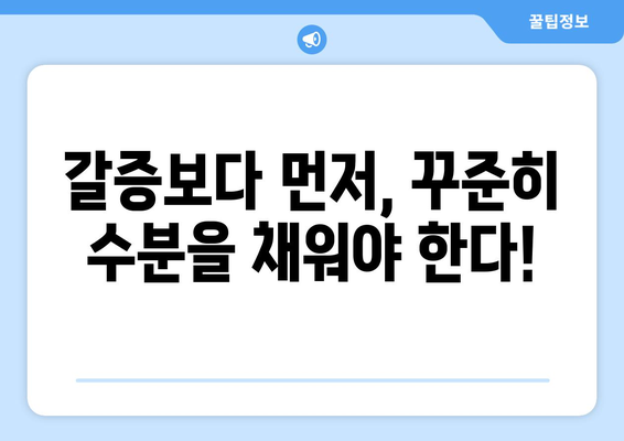 운동 중 적절한 수분 섭취의 중요성